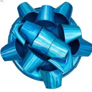 Glitzy Gift Ribbon Handbag - Blue‎ Holographic